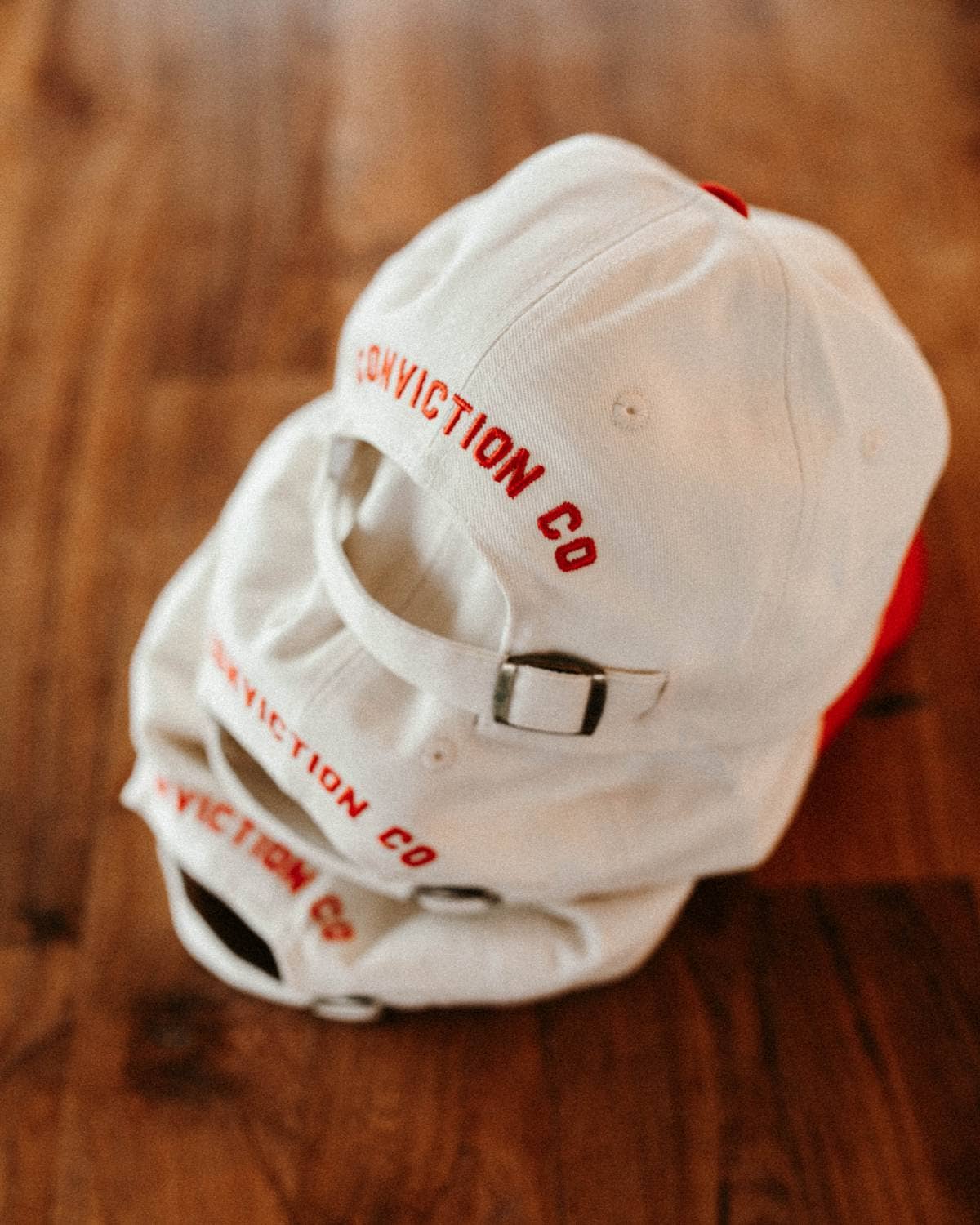 One Nation Under God Baseball Hat - Red & Off-White