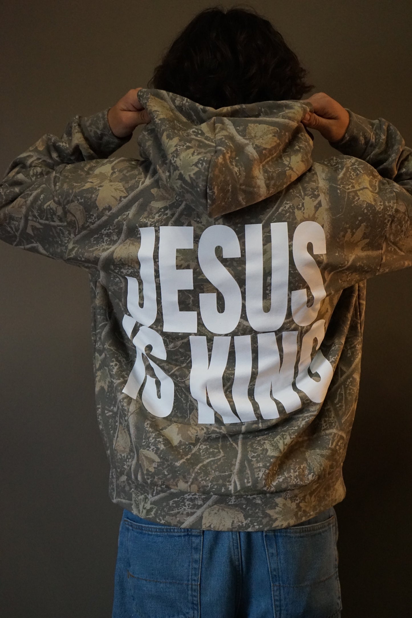 'Jesus is King' Camo Hoodie