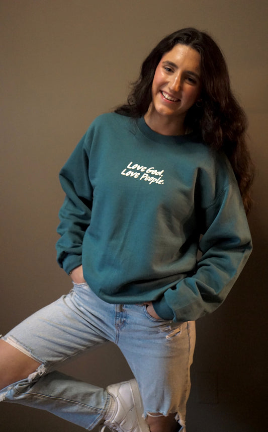 Love God Love People Pullover l Christian Pullover